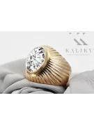 Vintage style Ring Zircon Original Vintage 14K Rose Gold vrc127r